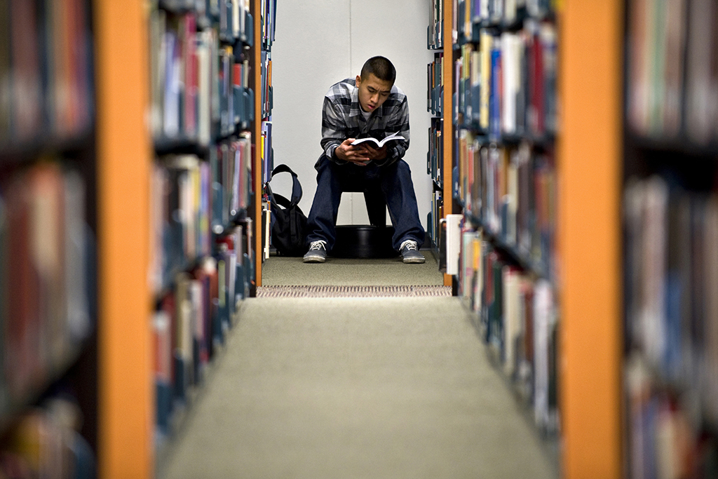 Student in the Library